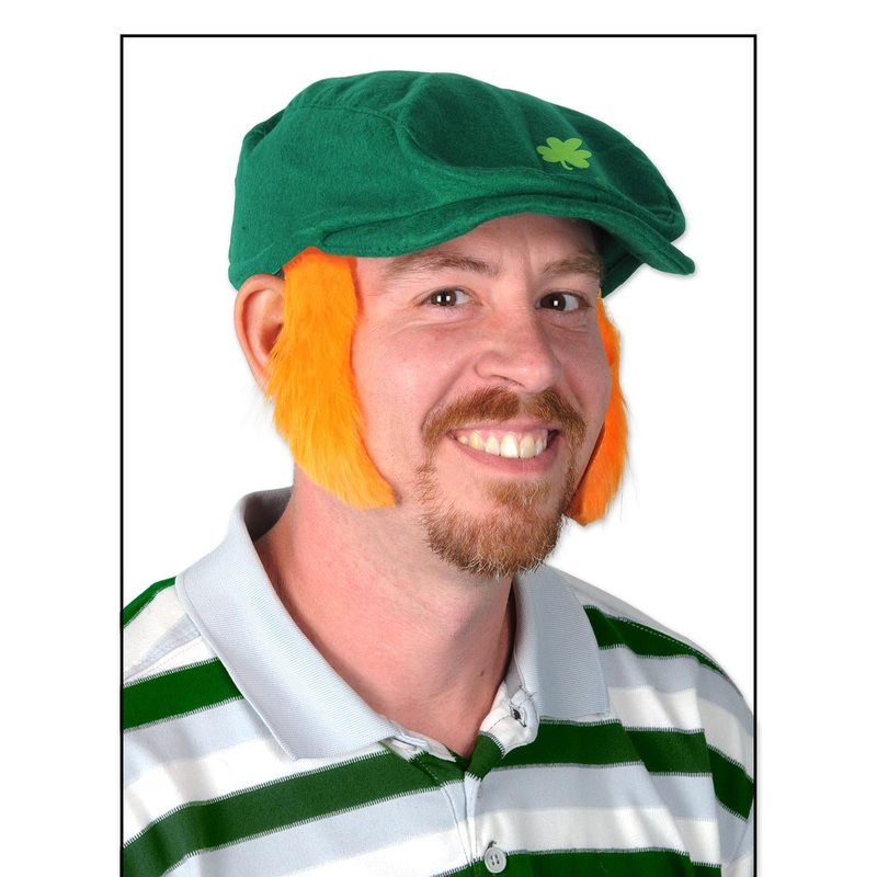 12 Pair Beistle St. Patrick's Day Sideburns orange