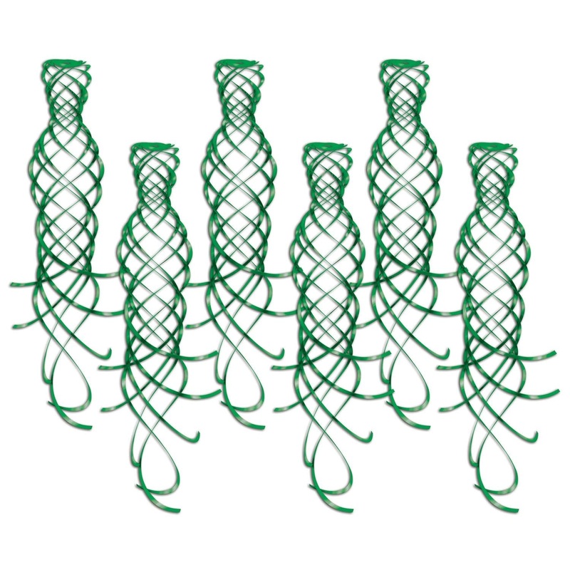 36 Piece Beistle Shimmering Party Whirls green