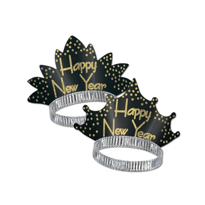 50 Pack Beistle New Year's Eve Sparkling Gold Tiara