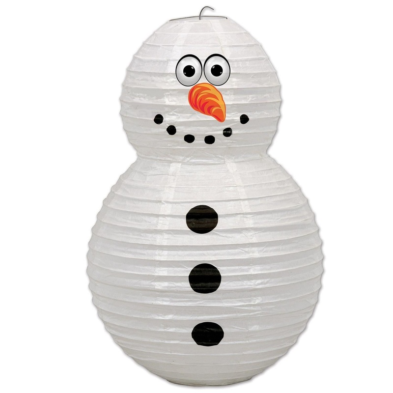 6 Pack Beistle Christmas Snowman Paper Lantern