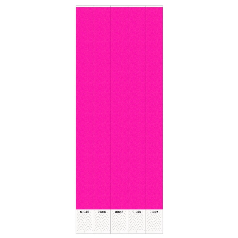 600 Pack Beistle Solid Color Neon Pink Party Wristbands