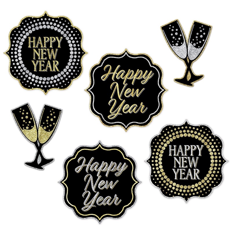72 Pack Beistle New Year Cutouts