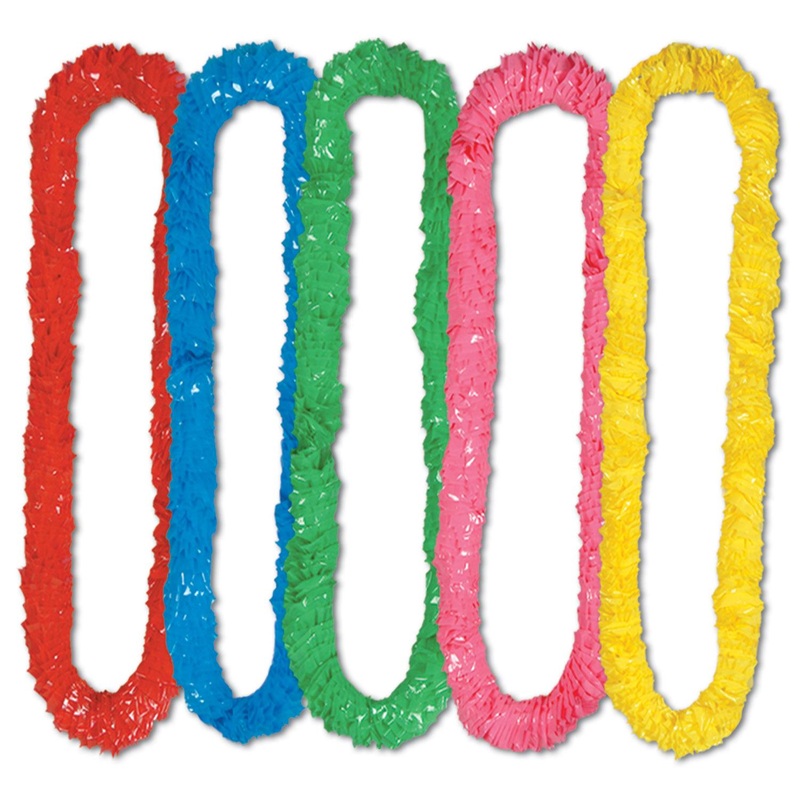 720 Pack Beistle Luau Party Soft-Twist Poly Leis asst colors