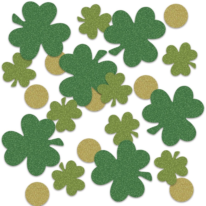 12 Pack Beistle St. Patrick's Day Shamrock/Coin Confetti (0.5 Oz/Pkg)