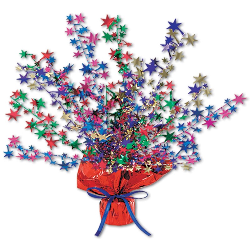 12 Pack Beistle Star Party Centerpiece - multi-color