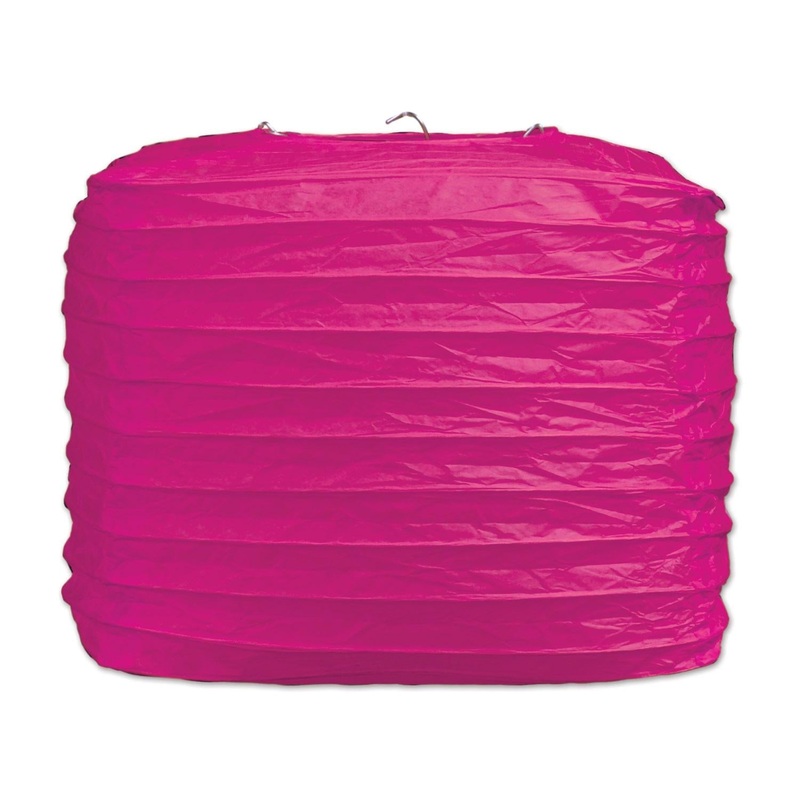 24 Pack Beistle Party Square Paper Lanterns cerise