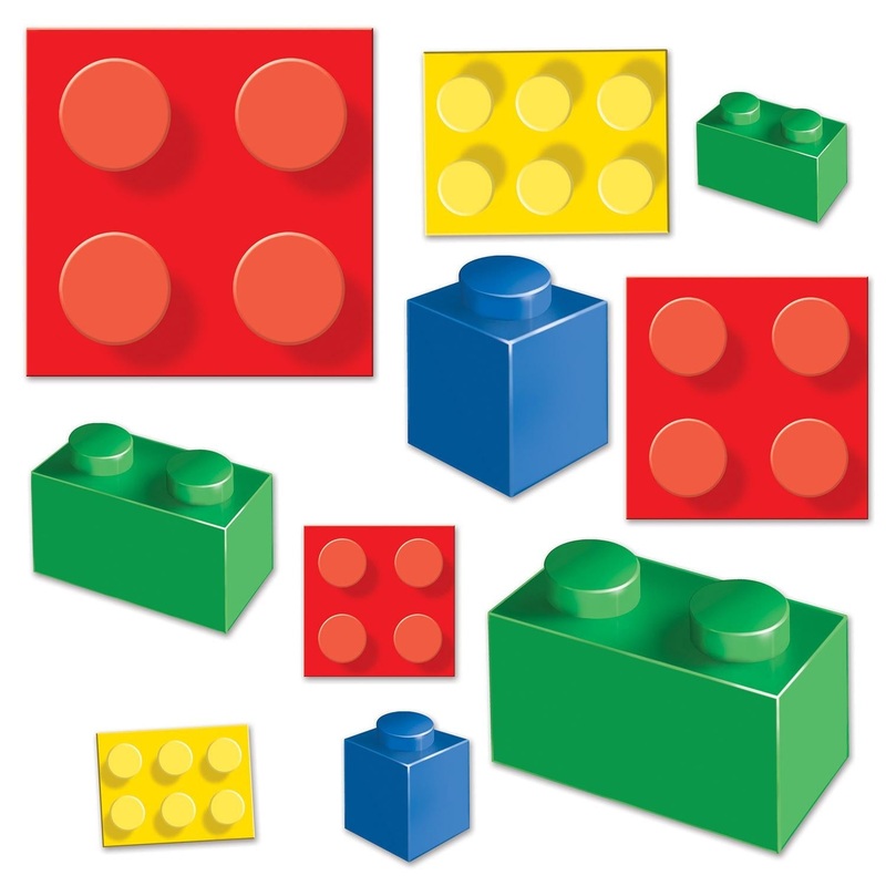 240 Pack Beistle Building Block Party Cutouts