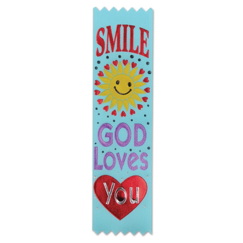 30 Pack Beistle Smile - God Loves You Value Pack Ribbons