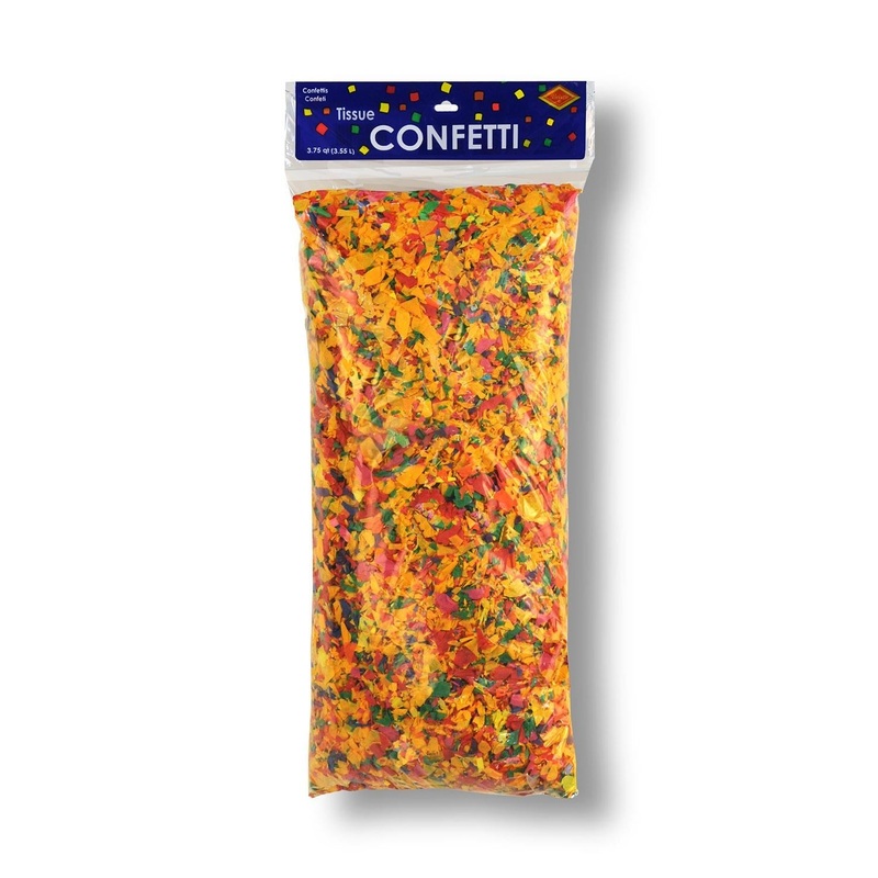 50 Pack Beistle Tissue Party Confetti Multi Color (3.75 Qt/Pkg)