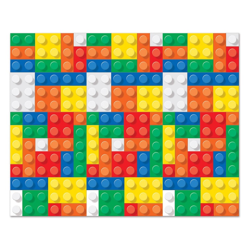 6 Pack Beistle Building Blocks Party Backdrop