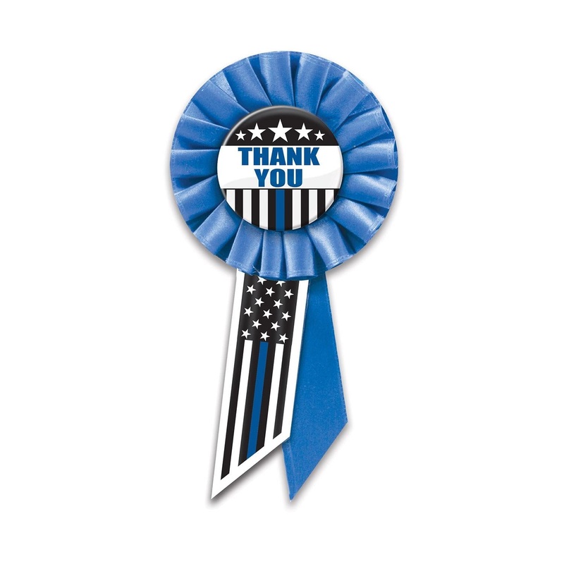 6 Pack Beistle Thank You Law Enforcement Rosette