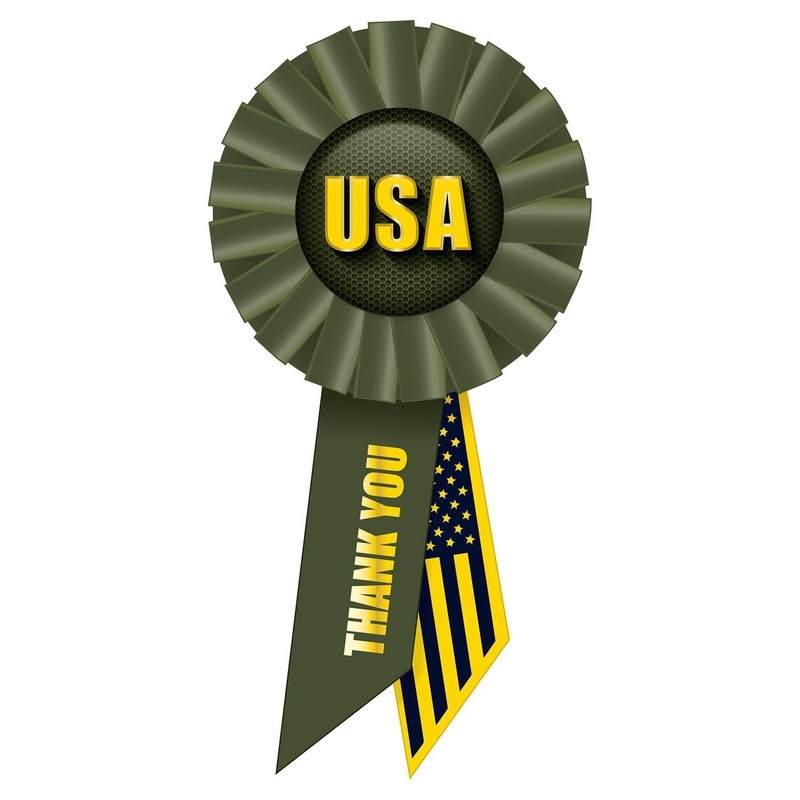 6 Pack Beistle USA Rosette- Army