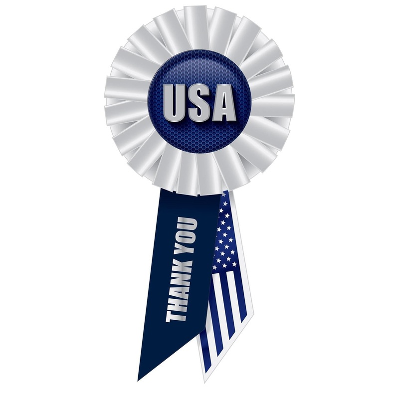 6 Pack Beistle USA Rosette- Navy