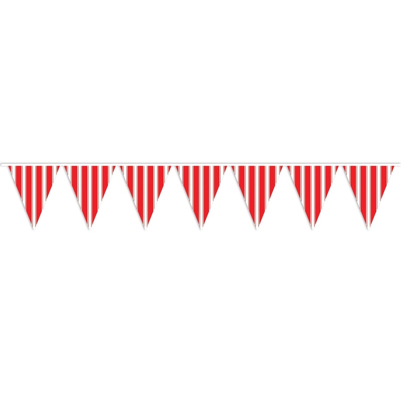 12 Pack Beistle Striped Party Pennant Banner