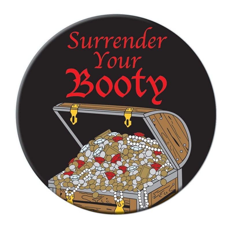 12 Pack Beistle Surrender Your Booty Button