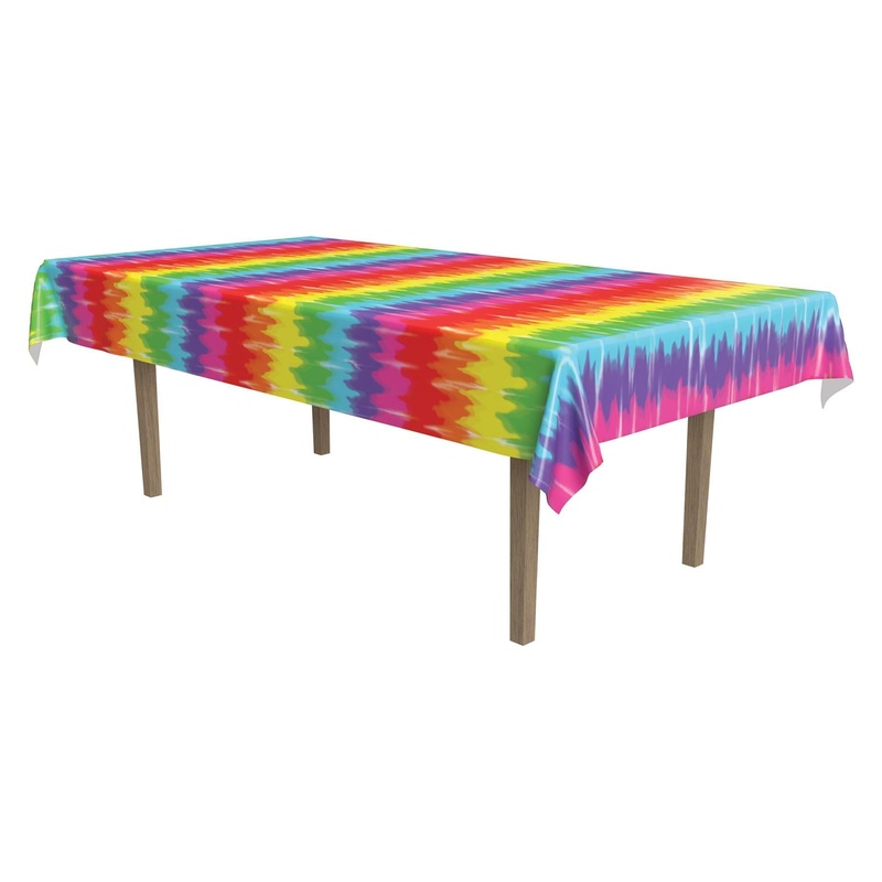 12 Pack Beistle Tie-Dyed Party Tablecover