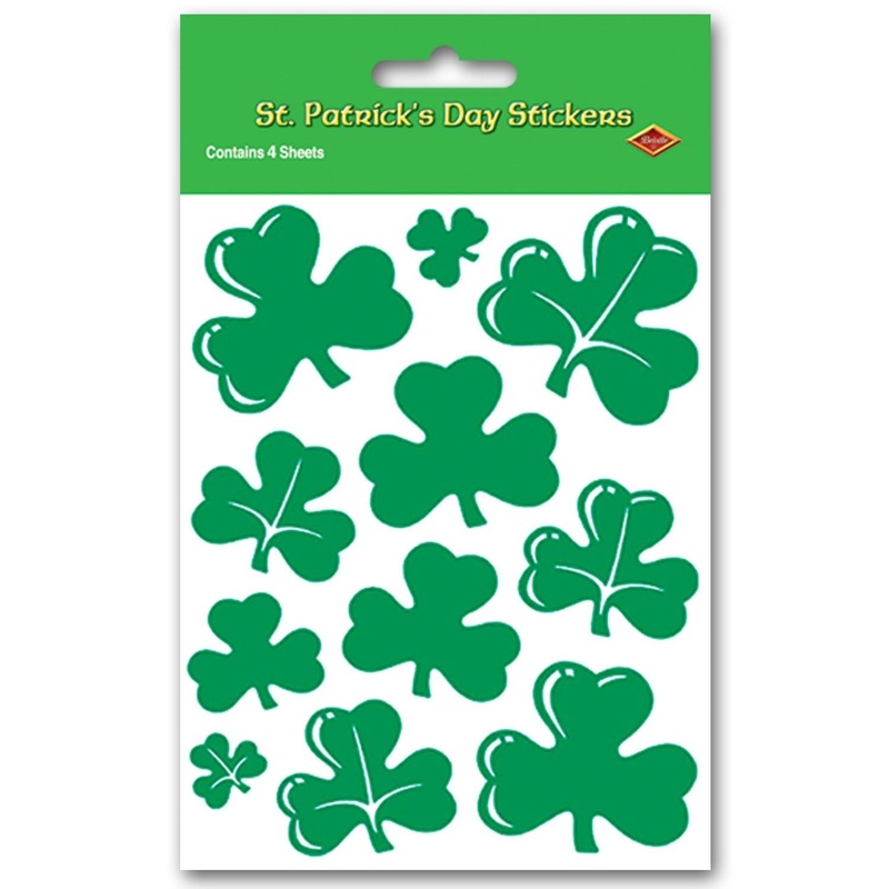 12 Packs Beistle St. Patrick's Day Shamrock Stickers 4/Pack