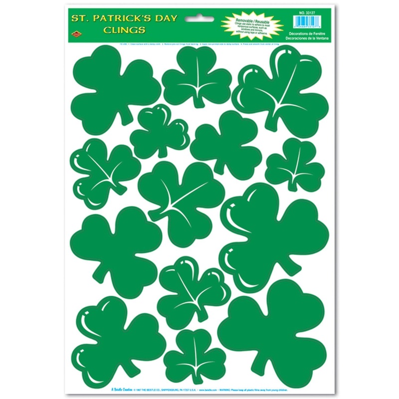168 Piece Beistle St. Patrick's Day Shamrock Clings