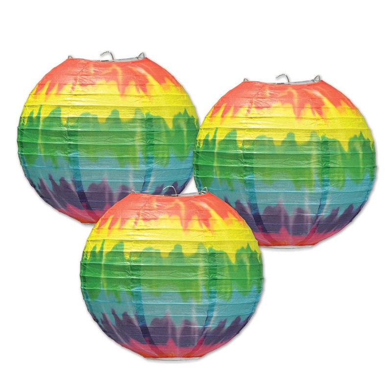 18 Pack Beistle Tie-Dyed Party Paper Lanterns