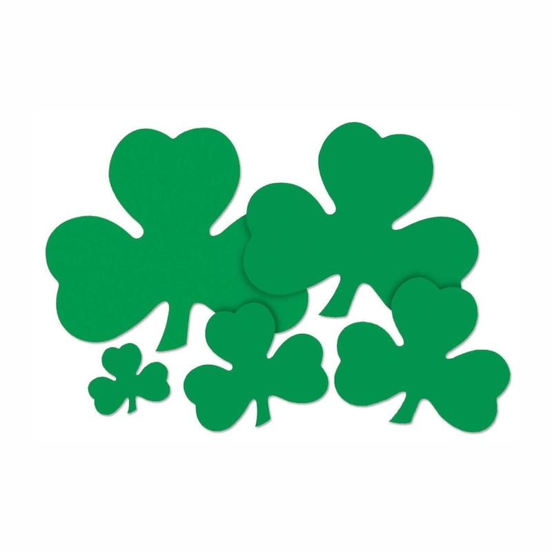 24 Pack Beistle 16 Inch St. Patrick's Day Printed Shamrock Cutout