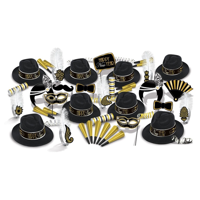 Beistle Roaring 1920's New Year New Year's Eve Party Kit for 50 People
