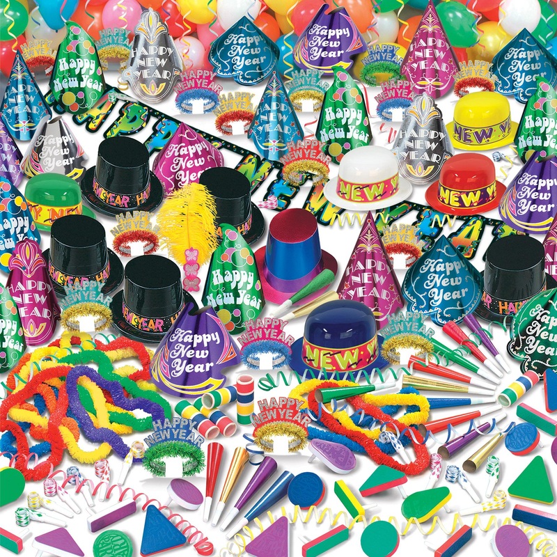 Beistle Super Bonanza New Year's Eve Party Kit for 100 People