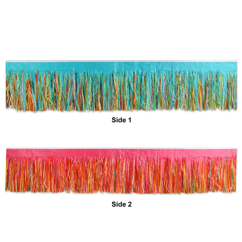 12 Pack Beistle 6-Ply Party Tissue Fringe Drape - multi-color