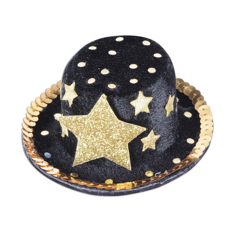 12 Pack Beistle New Year's Eve Top Hat Hair Clip