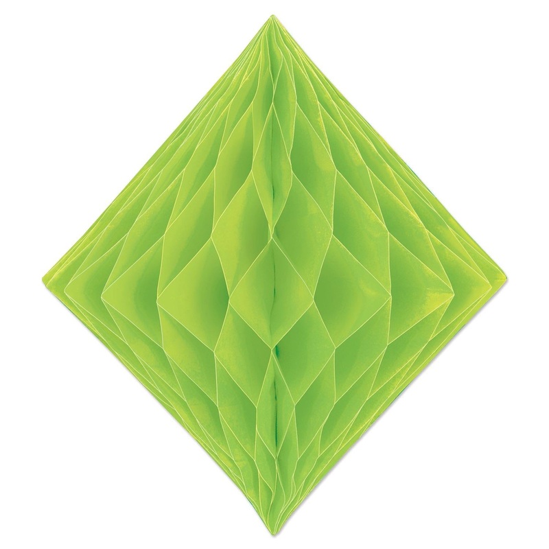 12 Pack Beistle Party Tissue Diamond - Light green