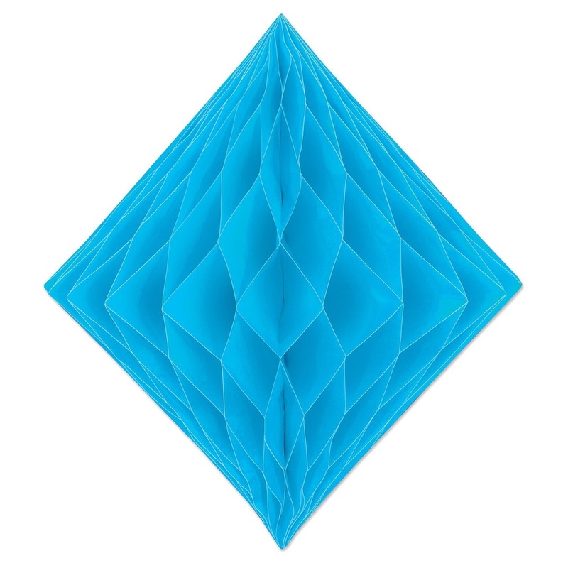 12 Pack Beistle Party Tissue Diamond - turquoise