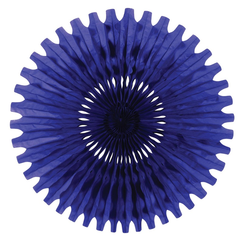 12 Pack Beistle Party Tissue Fan - blue