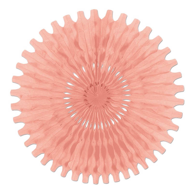 12 Pack Beistle Party Tissue Fan - blush pink