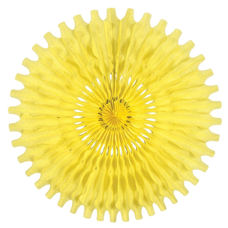 12 Pack Beistle Party Tissue Fan - canary