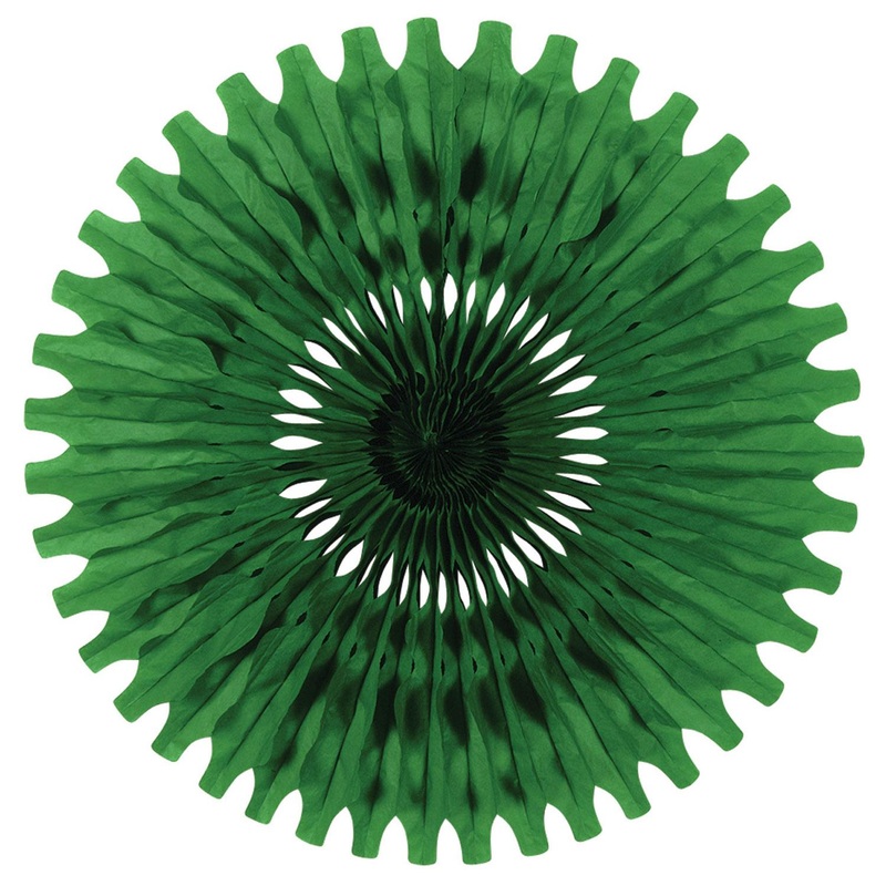 12 Pack Beistle Party Tissue Fan - green