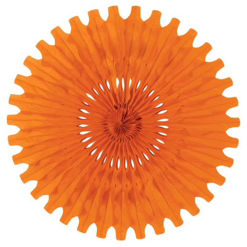 12 Pack Beistle Party Tissue Fan - orange