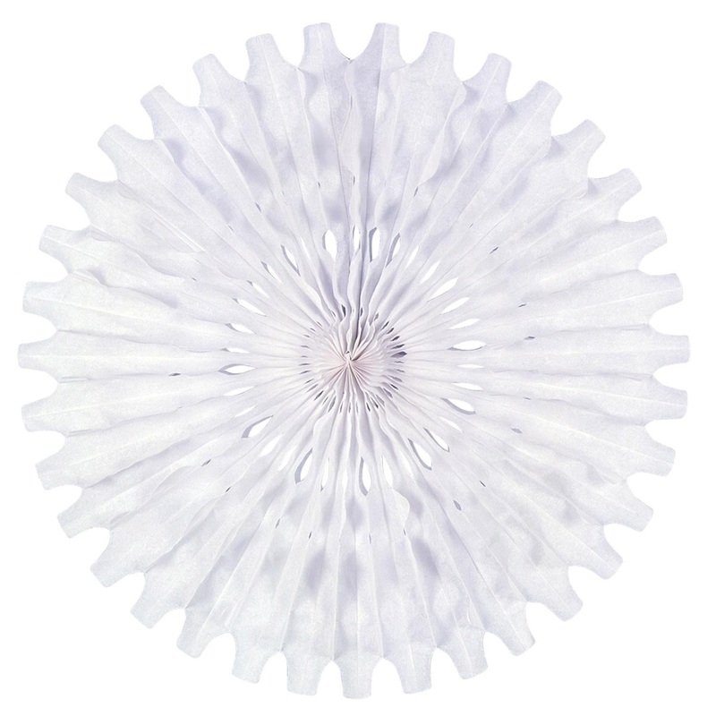12 Pack Beistle Party Tissue Fan - white