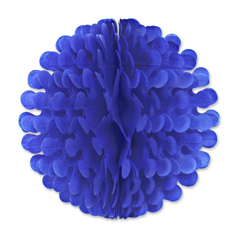 12 Pack Beistle Tissue Flutter Party Ball - medium blue