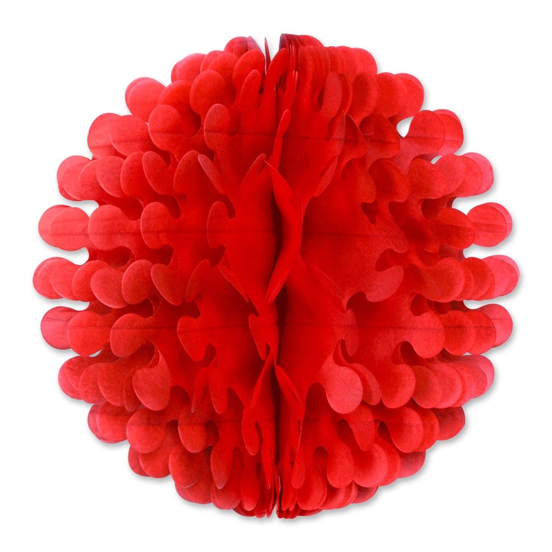 12 Pack Beistle Tissue Flutter Party Ball - red
