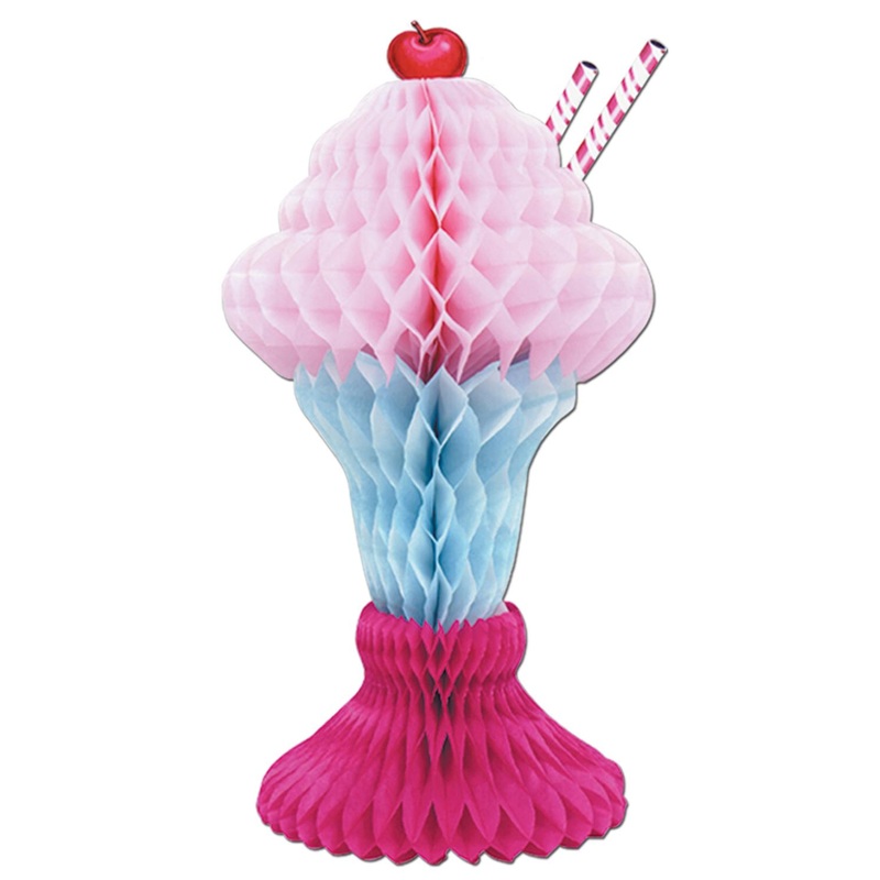12 Pack Beistle Tissue Ice Cream Sundae Decoration