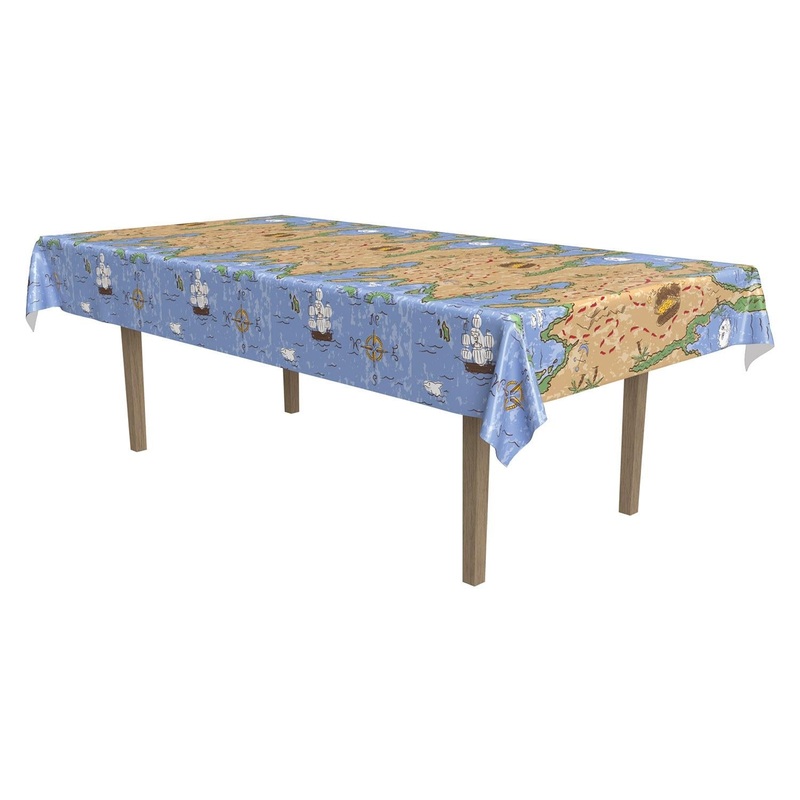 12 Pack Beistle Treasure Map Pirate Party Tablecover