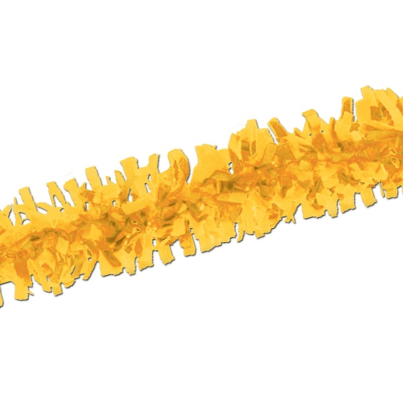 12 Piece Beistle Pkgd Party Tissue Festooning - golden-yellow
