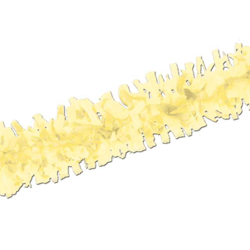 12 Piece Beistle Pkgd Party Tissue Festooning - yellow
