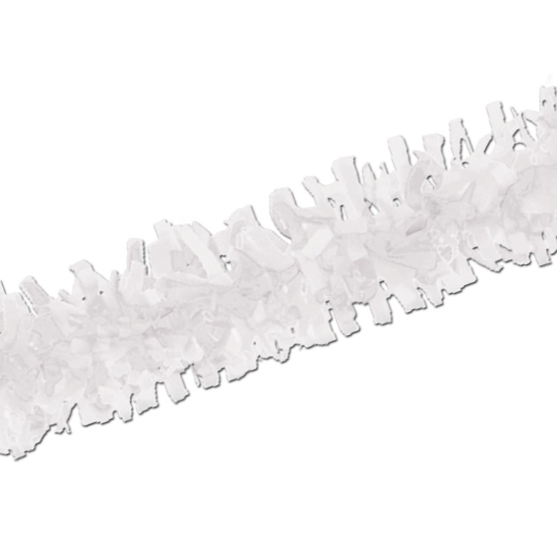 12 Piece Beistle Pkgd Tissue Party Festooning - white
