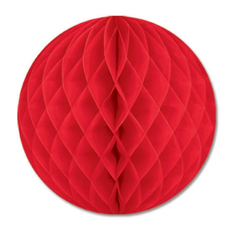 24 Pack Beistle 12 inch-Party Tissue Ball - Red