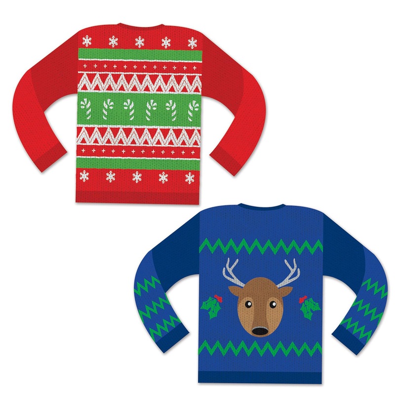 24 Pack Beistle Christmas Ugly Sweater Cutouts