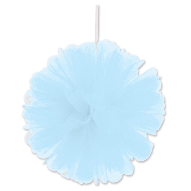 24 Pack Beistle Party Light Blue Tulle Balls