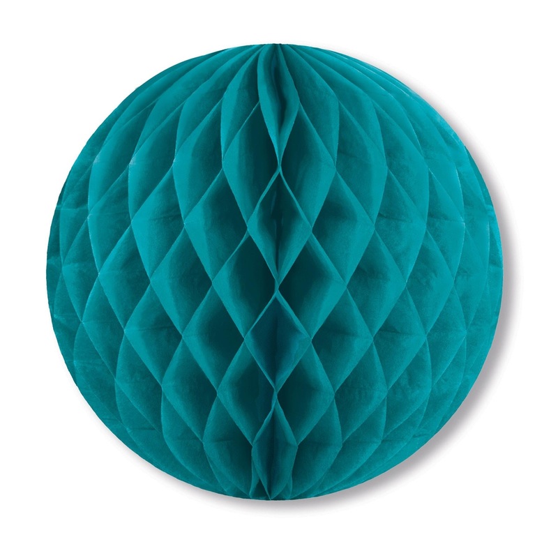 24 Pack Beistle Party Tissue Ball - turquoise