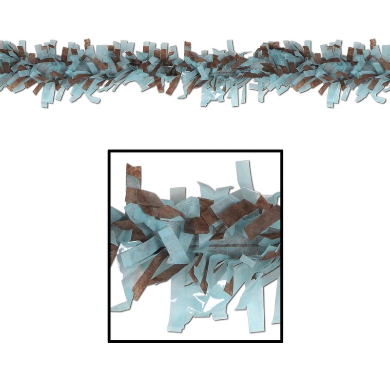 24 Pack Beistle Tissue Festooning Party - Light blue/brown