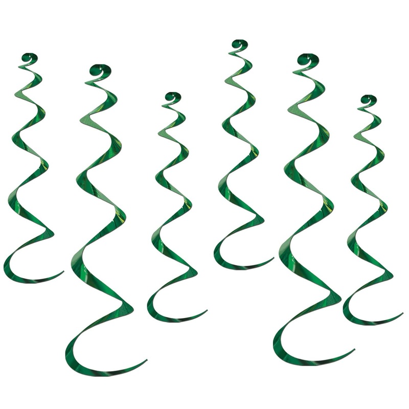 36 Piece Beistle Twirly Party Whirlys green