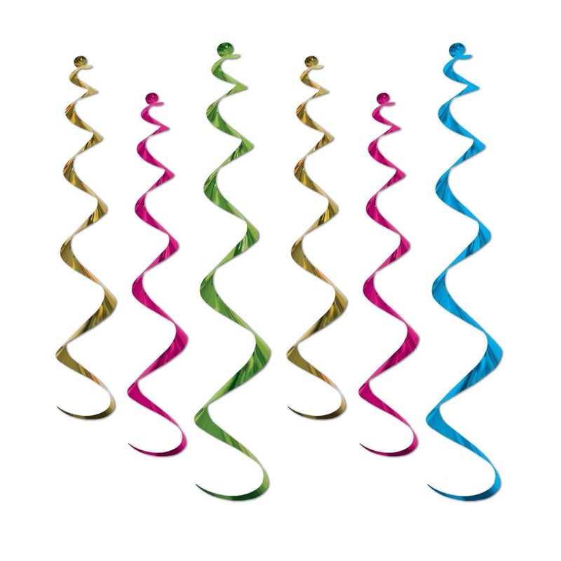 36 Piece Beistle Twirly Party Whirlys Multicolor